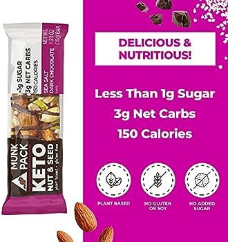 Munk Pack Keto Nut & Seed Bar | Plant Based Keto Snacks for Sports, Hiking, & Outdoor Activities ... | Amazon (US)