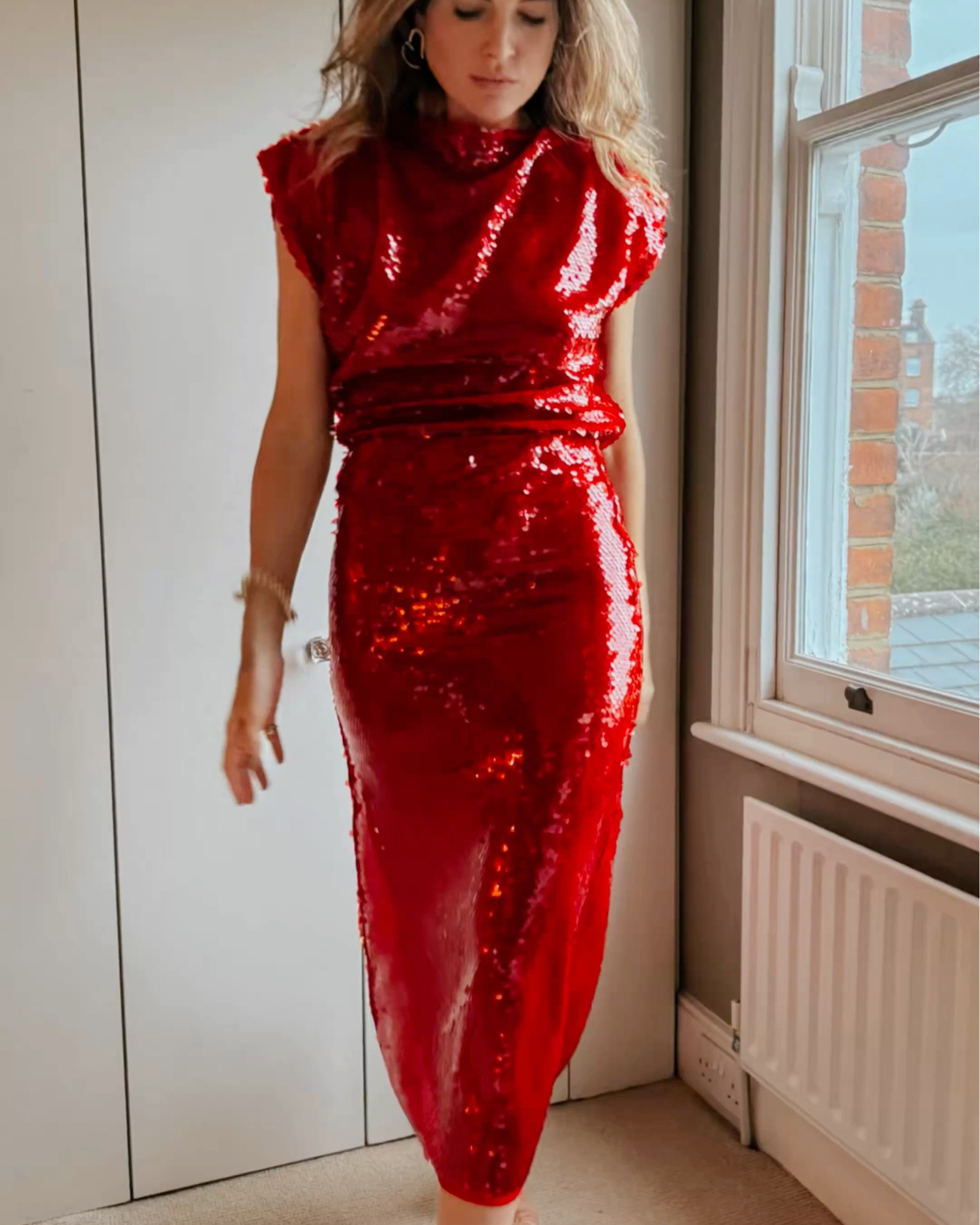 Some Christmas sparkle ✨ 
 
Christmas party outfit | Red sparkly outfit | Sequin outfit | M&S outfit | Party season | Christmas Day outfit 

#LTKeurope #LTKwinter #LTKuk
