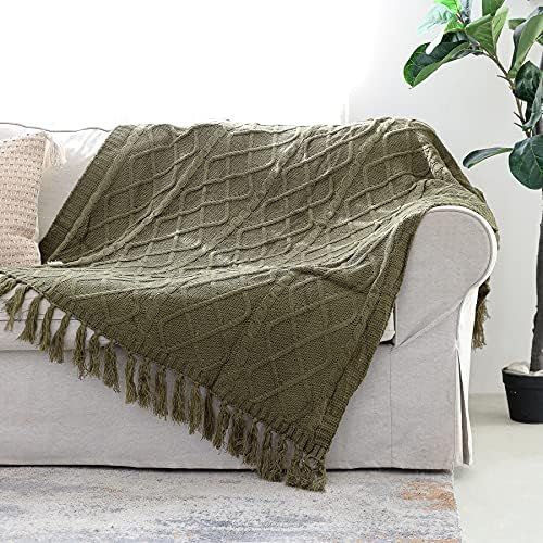 Olive Green Throw Blanket  | Amazon (US)