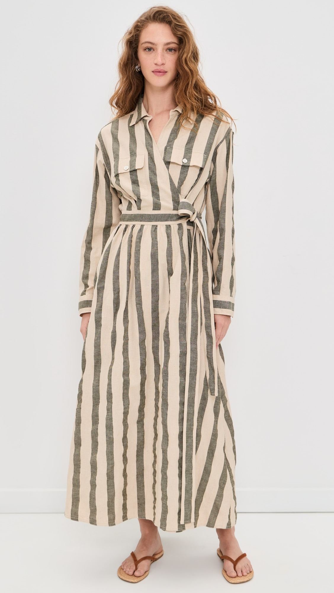 Linen Julia Wrap Dress | Shopbop
