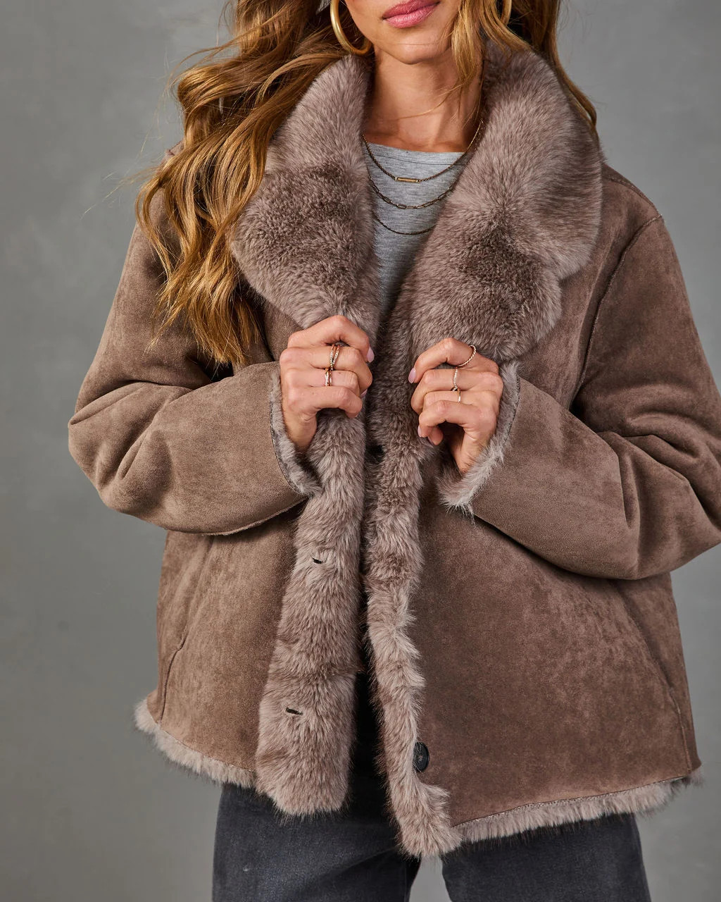 Downtown Dream Faux Fur Suede Reversible Jacket | VICI