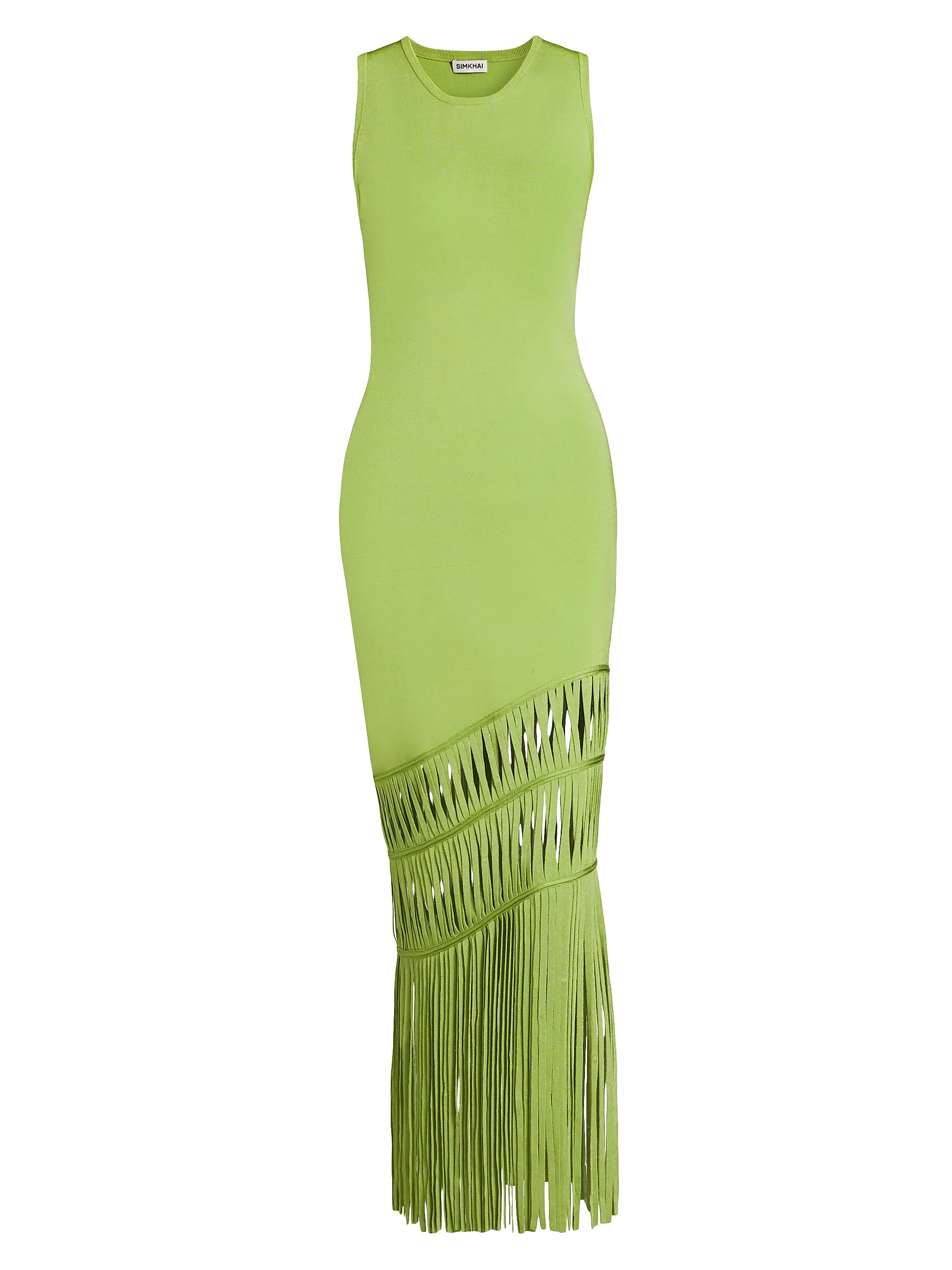 Shop SIMKHAI Brookes Fringed Maxi Dress | Saks Fifth Avenue | Saks Fifth Avenue