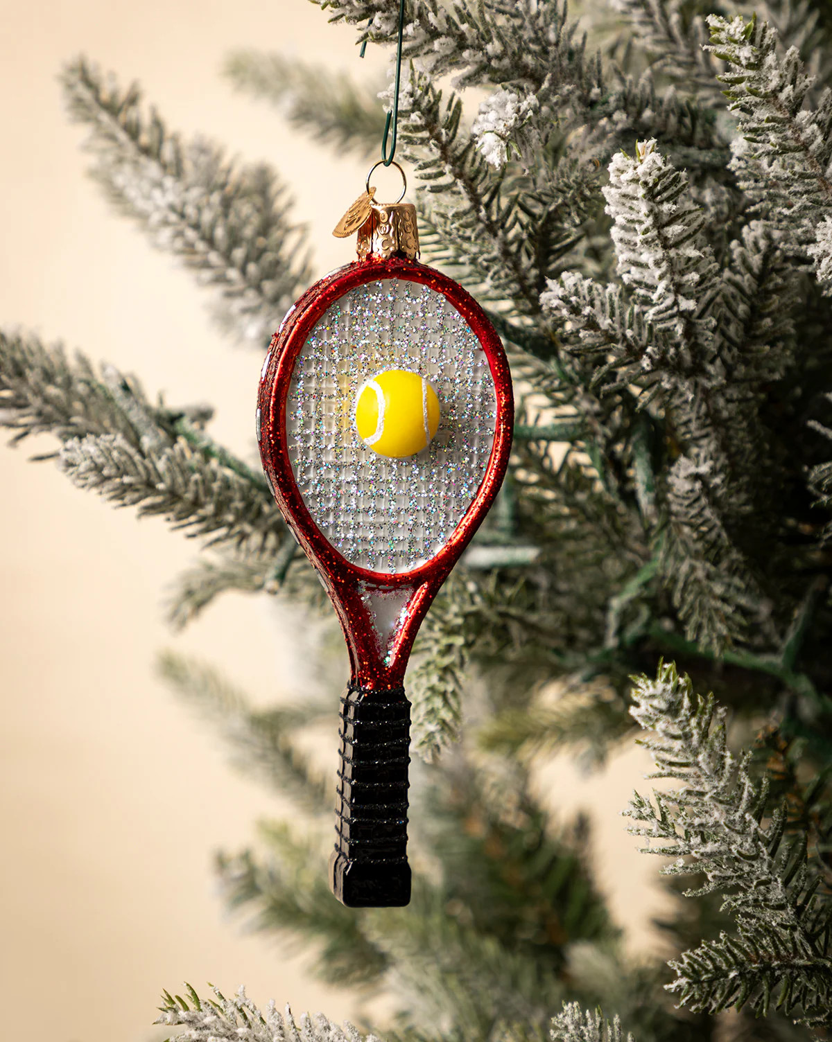 Red Tennis Racquet Ornament | McGee & Co. (US)