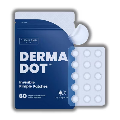Clean Skin Club DermaDot Invisible Pimple Patches | Blends seamlessly with all skin tones | Helps bring  ready pimples to surface - (60x12mm Vegan) | Target