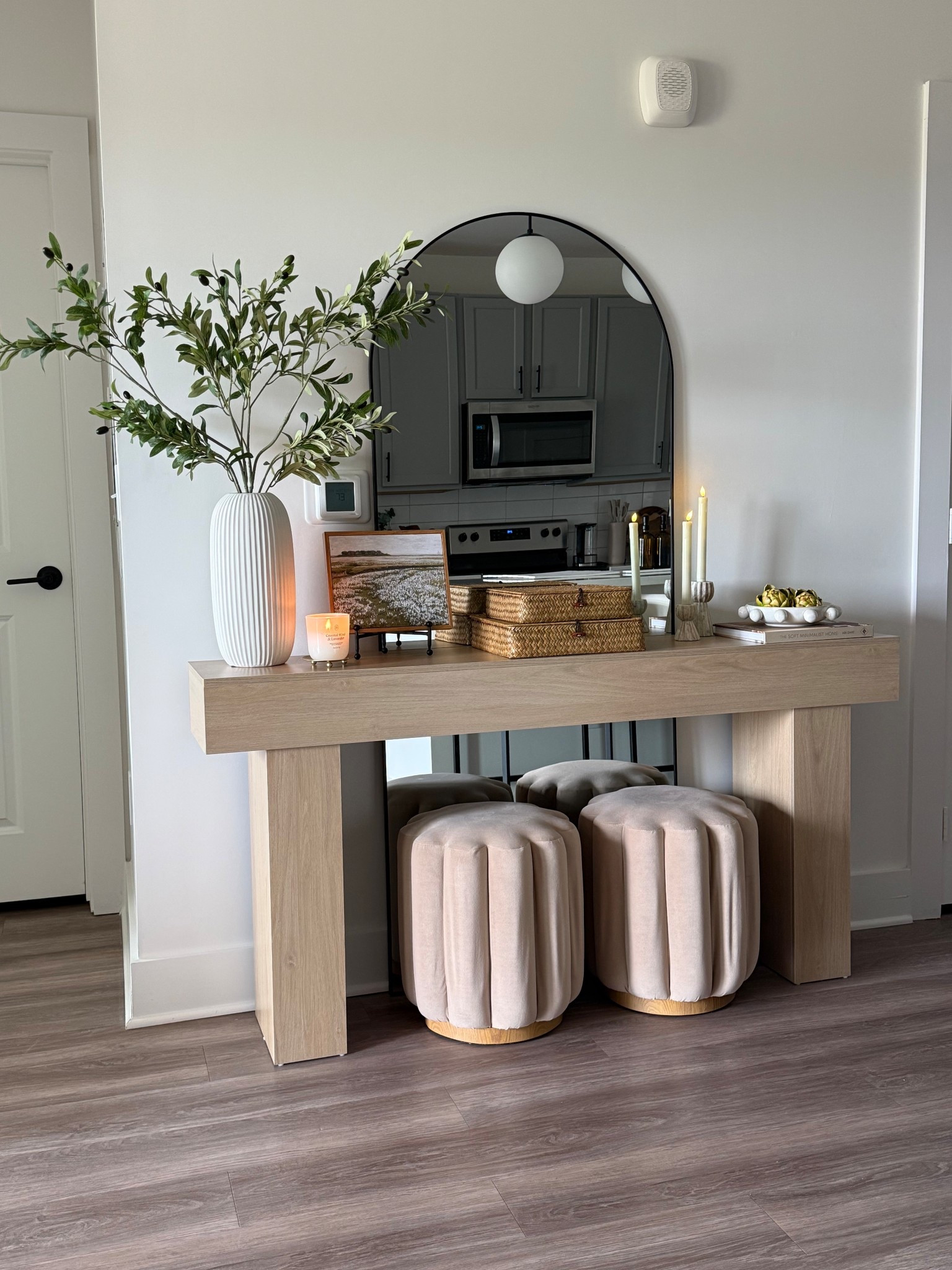 Loving this console table and ottoman pairing! Beautiful & affordable.. 🍃

Console table, Amazon home finds, Walmart home finds, spring decor, console table styling 

#LTKHome #LTKSeasonal