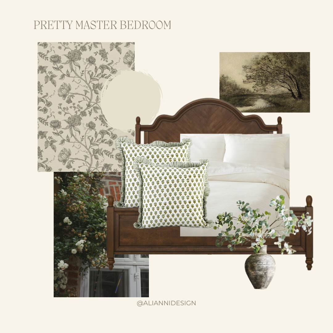 Dreaming up a cozy retreat with this master bedroom mood board!

Featuring the Miraella wallpaper I designed with @artzaco_ it’s all about mixing patterns for charm and playing with complementary colors like red and green for that perfect balance.

Neutral, inviting, and oh-so-relaxing—just the inspiration I need for my own bedroom refresh! 🛏✨

Design Tip: Don’t be afraid to mix patterns! Use complementary hues to keep the look cohesive yet full of character. 

 #LTKHome