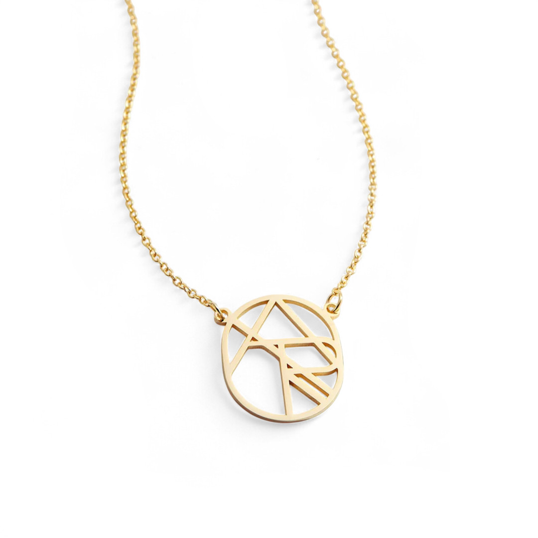 Circular Minimalist Monogram Name Necklace | Mint & Lily