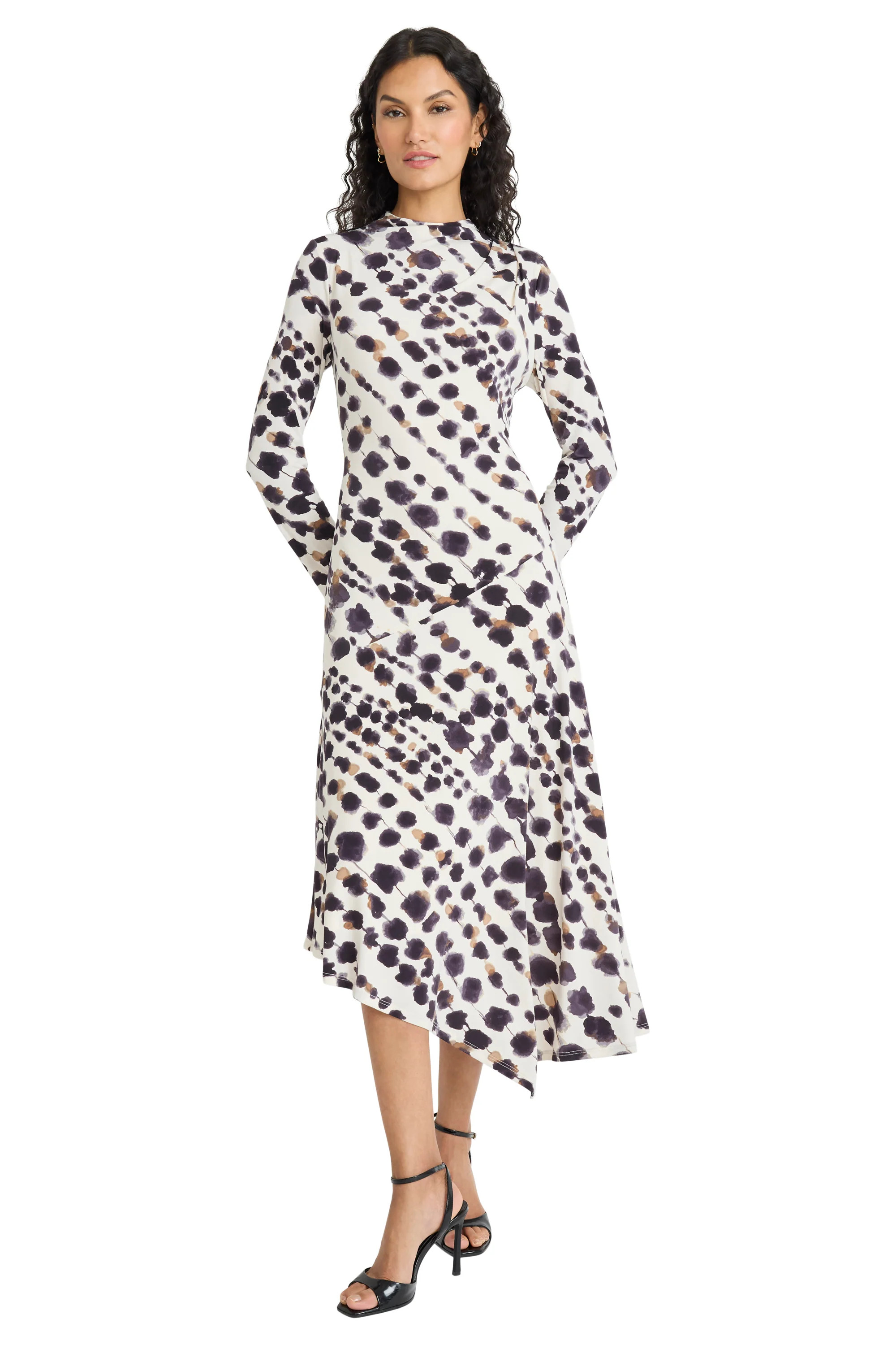 Lisette Midi A-Line Dress Long Sleeve | Maggy London | Maggy London