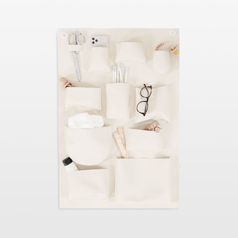 Gathre Wall Tidy Ivory White Hanging Storage Organizer | Crate & Kids | Crate & Barrel