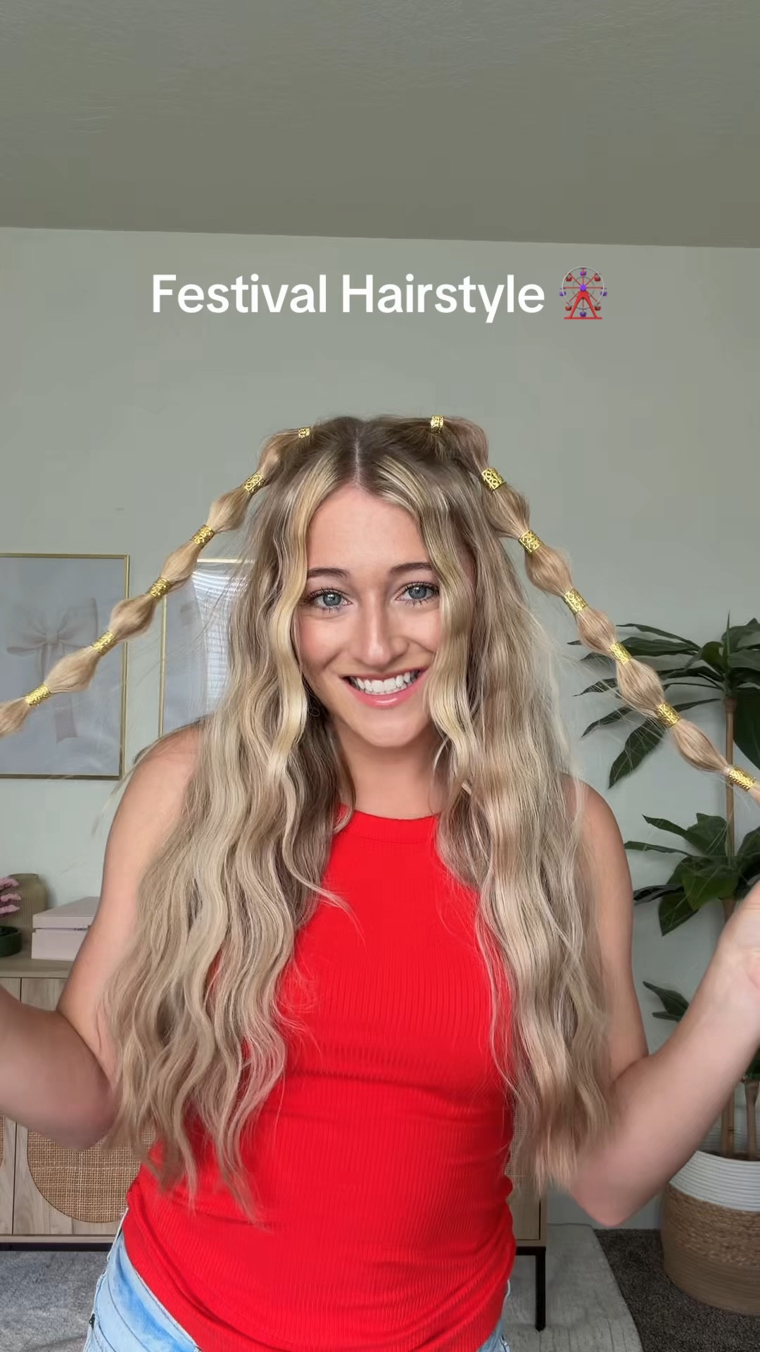 What concert/festivals are you going to this year? 🎡✨￼#festivalhair #coachella 