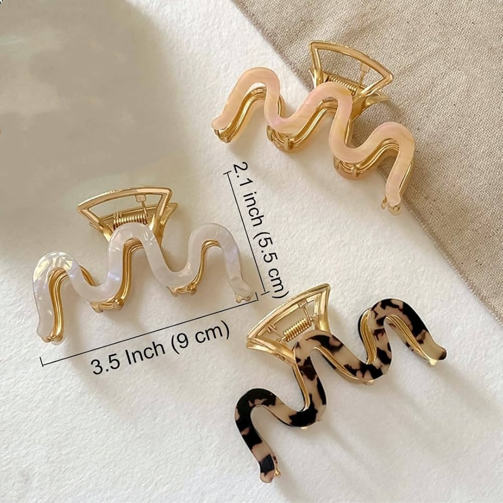 Metal Hair Claw Clips 3.5 Inch Hair Clips Sinide Large Cellulose Acetate Cutout Tortoise Shell Ba... | Amazon (US)