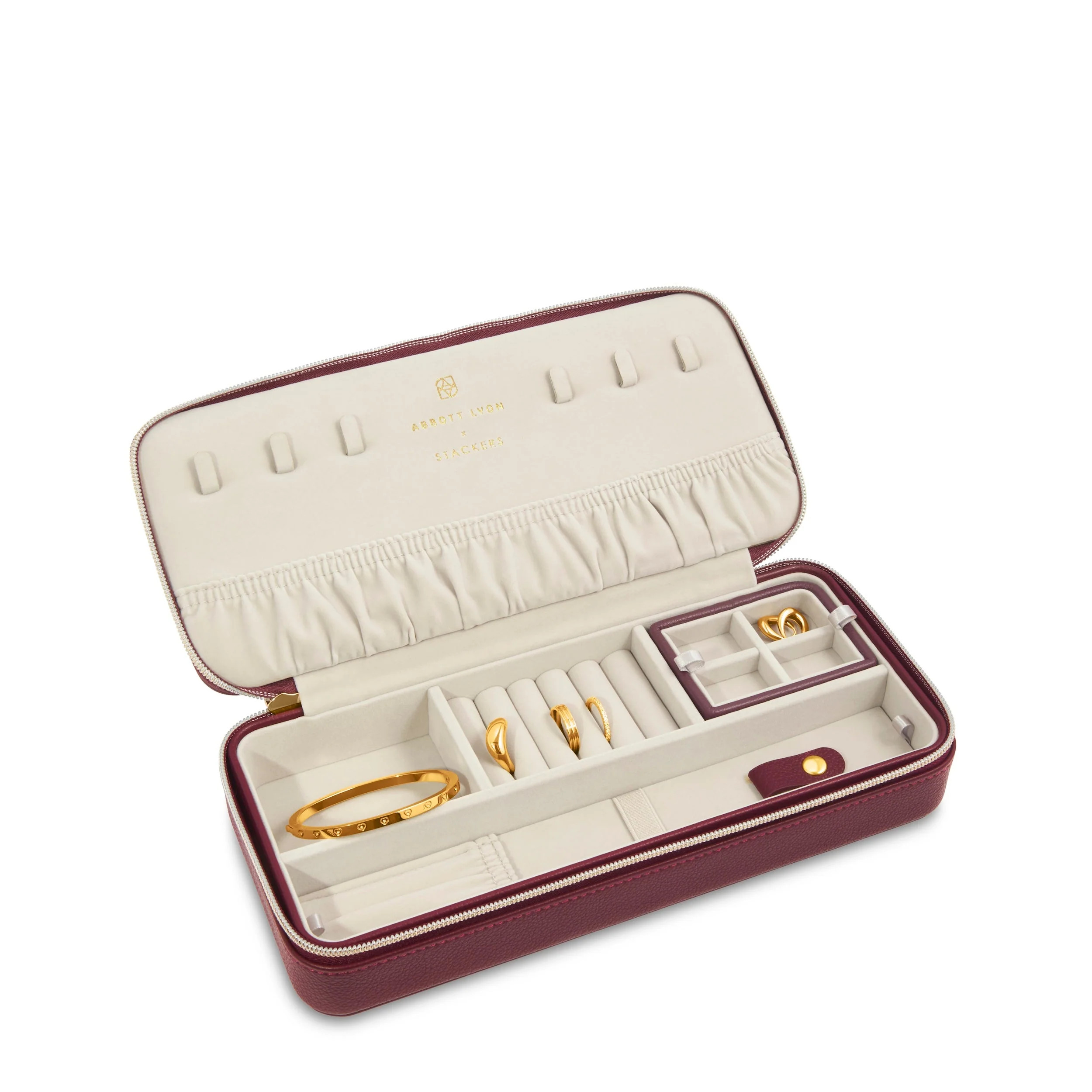 Large Stackers x Abbott Lyon Jewellery Box (Burgundy) | Abbott Lyon