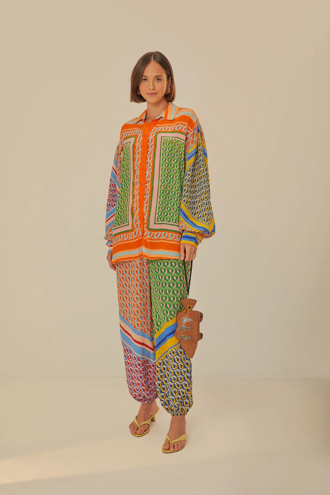 Mixed Cashew Scarf Pants | FarmRio (US)