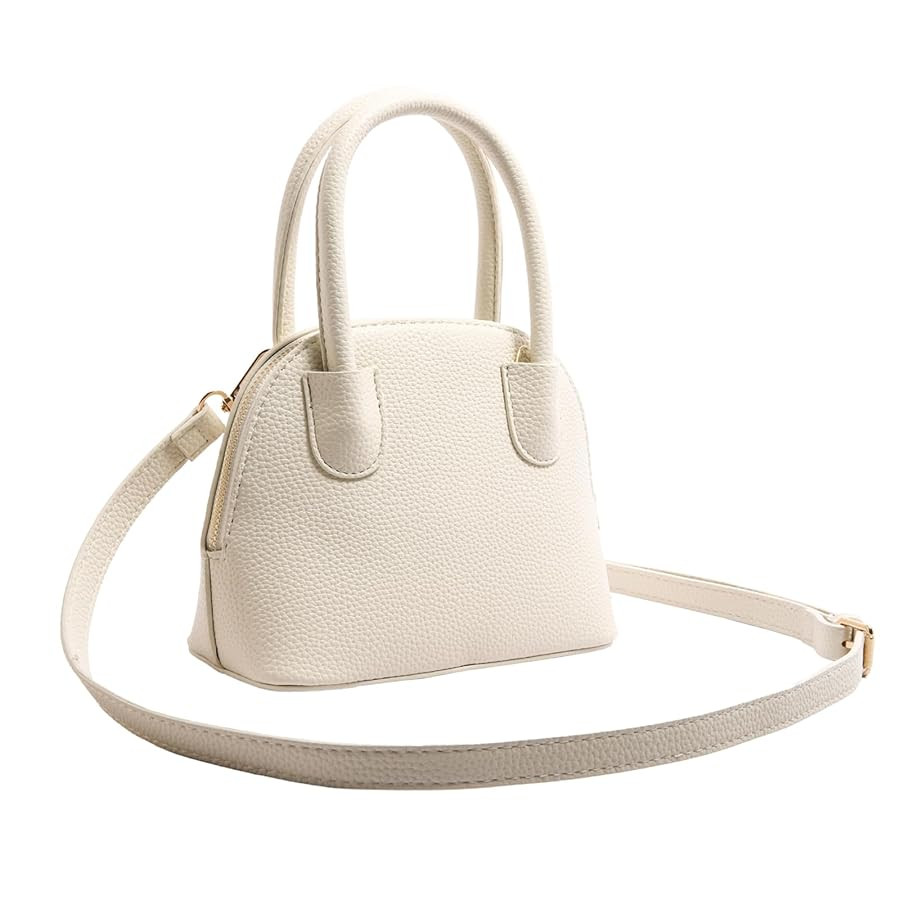 Small Handbag for Women - Mini Crossbody Purse Trendy Cute Vegan Leather Satchel Bag with Detacha... | Amazon (US)