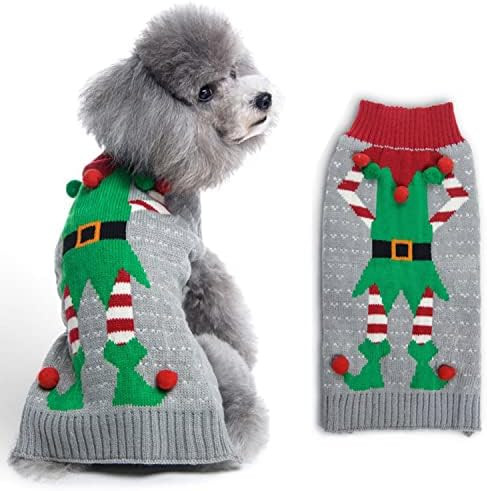 HAPEE Dog Xmas Sweaters, Dog Christmas Sweater for Cat, Santa Puppy Clothes | Amazon (US)