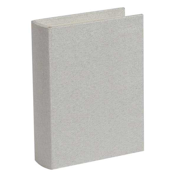 Cream Linen Book Box, 9", White, Wood, sold by At Home | At Home