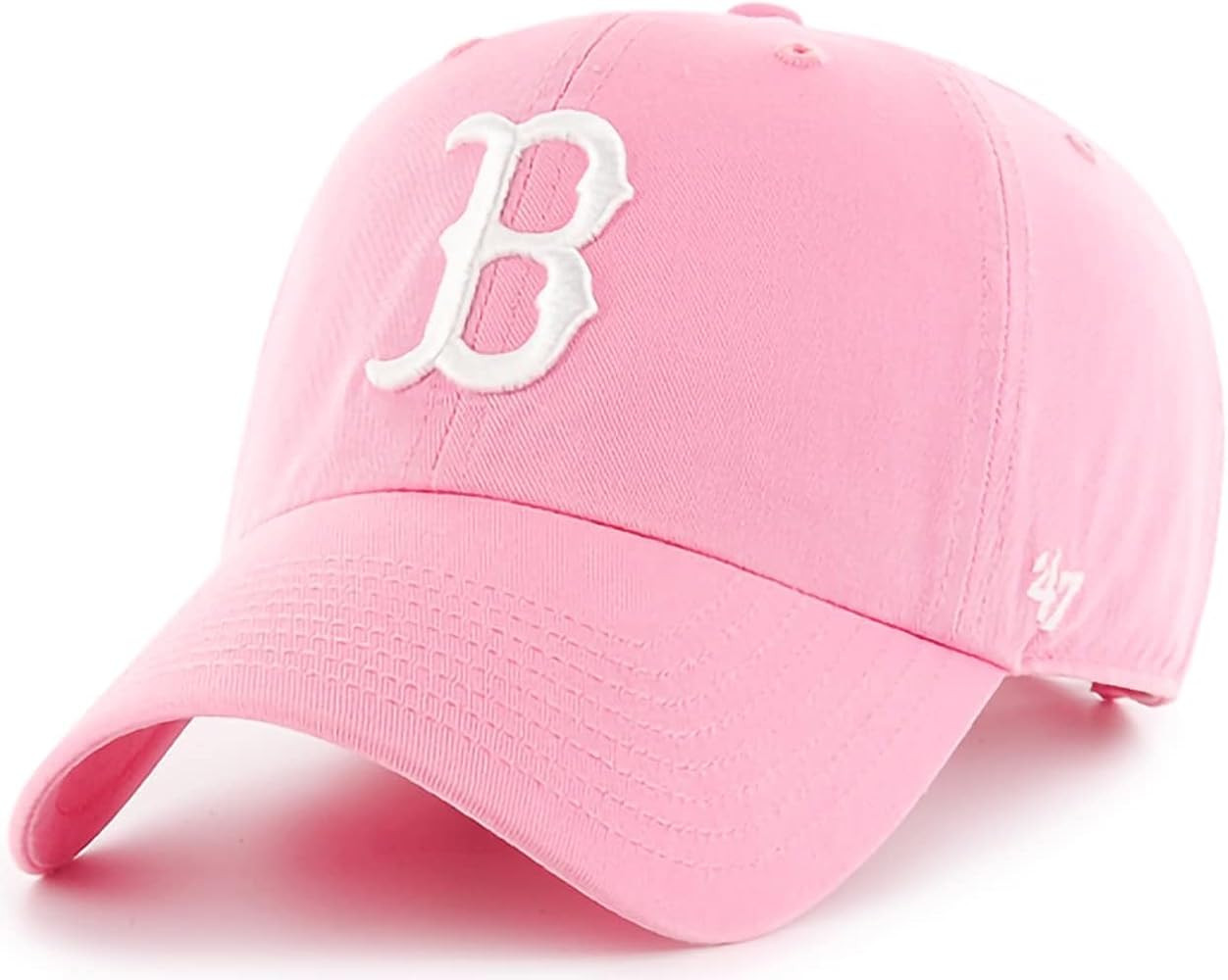 47 Brand MLB Rose Pink Primary Logo Clean Up Adjustable Baseball Cap Hat, Adult One Size Fits All | Amazon (US)
