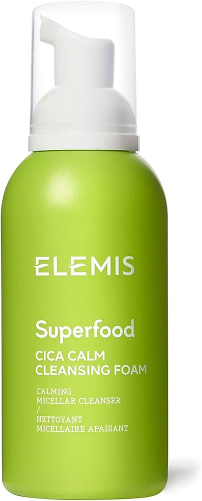 ELEMIS Superfood CICA Calm Cleansing Foam, Deep Foaming Cleanser with Micellar Technology, Foamin... | Amazon (UK)