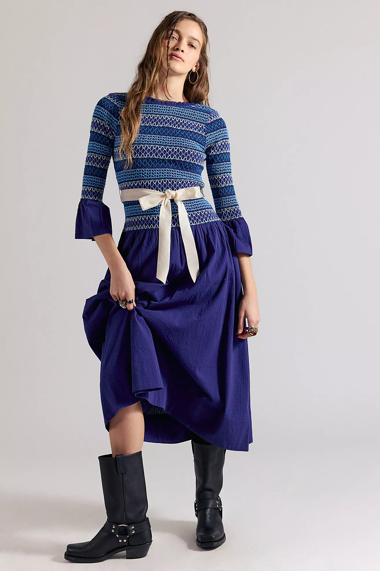 Guiding Star Smocked Midi Dress | Free People (Global - UK&FR Excluded)