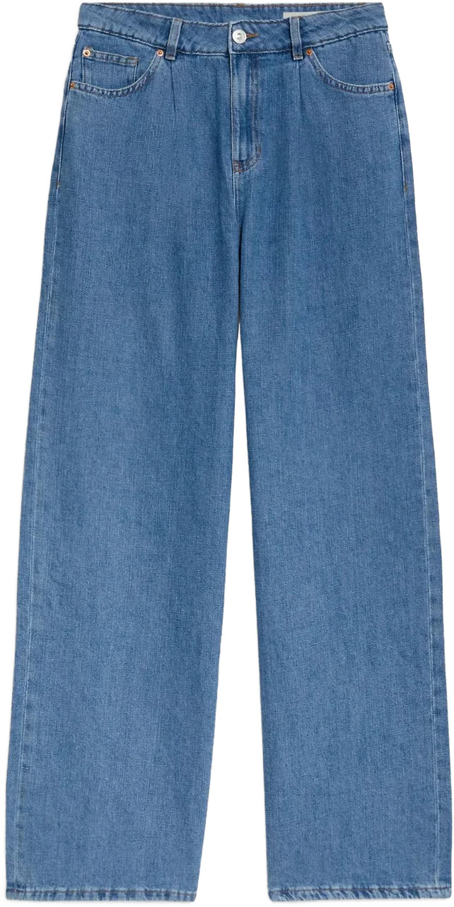 Linen Blend High Waisted Wide Leg Jeans | Marks & Spencer (UK)