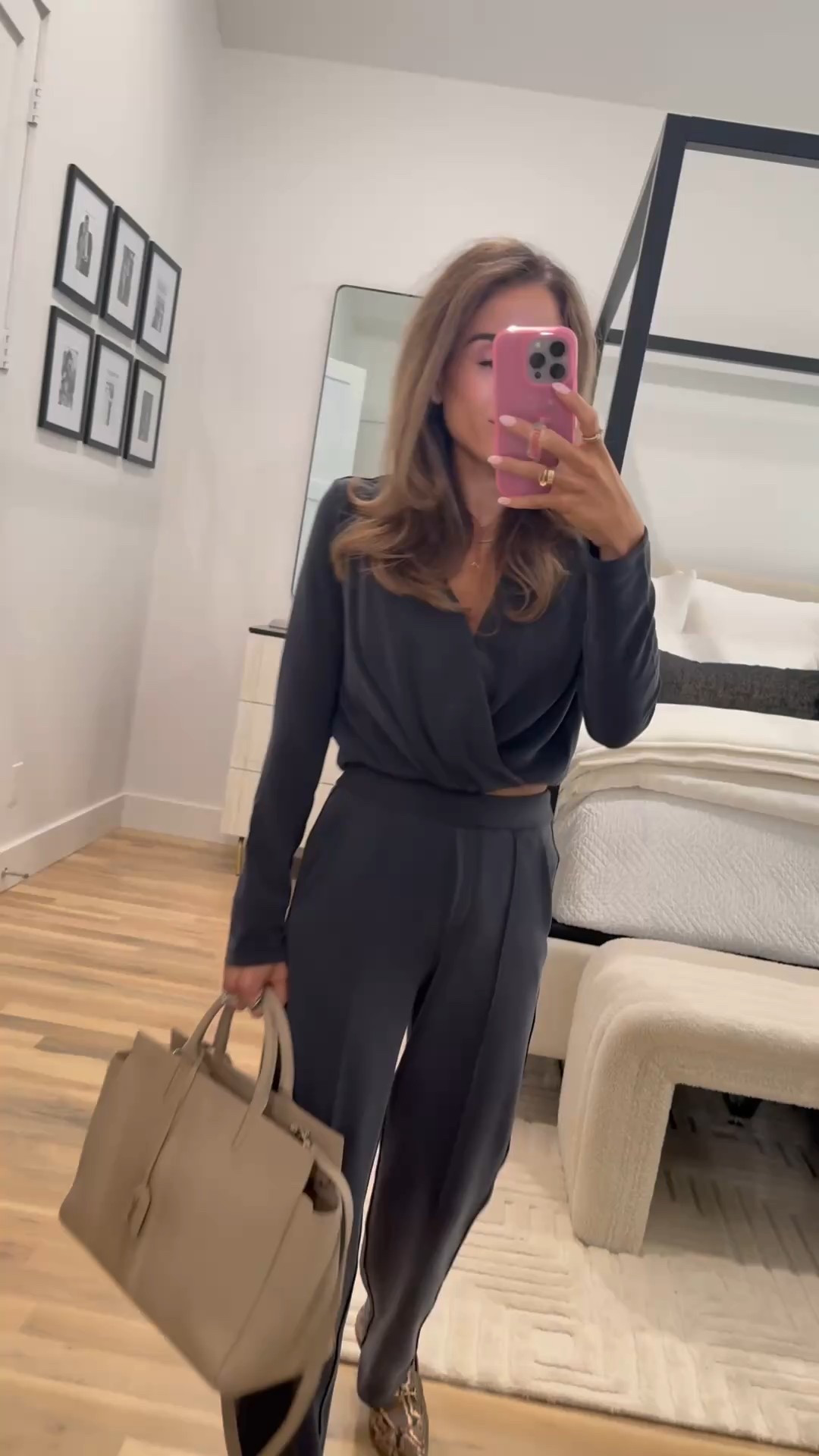 Super soft black pintuck trouser pants with matching wrap top wearing smallest size and can be worn to office or travel 

#LTKFindsUnder50 #LTKPetite #LTKFindsUnder100