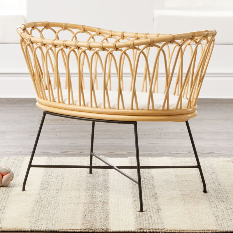 Rattan Bassinet + Reviews | Crate and Barrel | Crate & Barrel