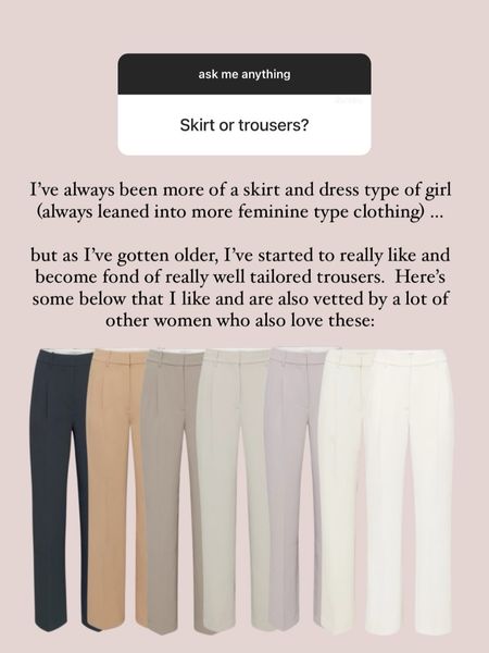 Effortless Tailored Pants!! Perfect for workwear or an elevated occasion! Follow @hollyjoannew for style and beauty! Glad you’re here! Xx

Aritzia The Effortless Pant | Workwear | Office Attire | Teacher Outfit | Corporate Outfit | Elevated Occasion Outfit Pieces | Basic Capsule Wardrobe Piece 

#LTKworkwear #LTKfindsunder100 #LTKstyletip