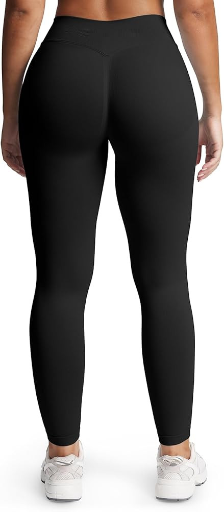 Aoxjox Women's Impact Seamless Workout Leggings Hidden Scrunch Butt Lifting Low Waist Yoga Pants ... | Amazon (US)