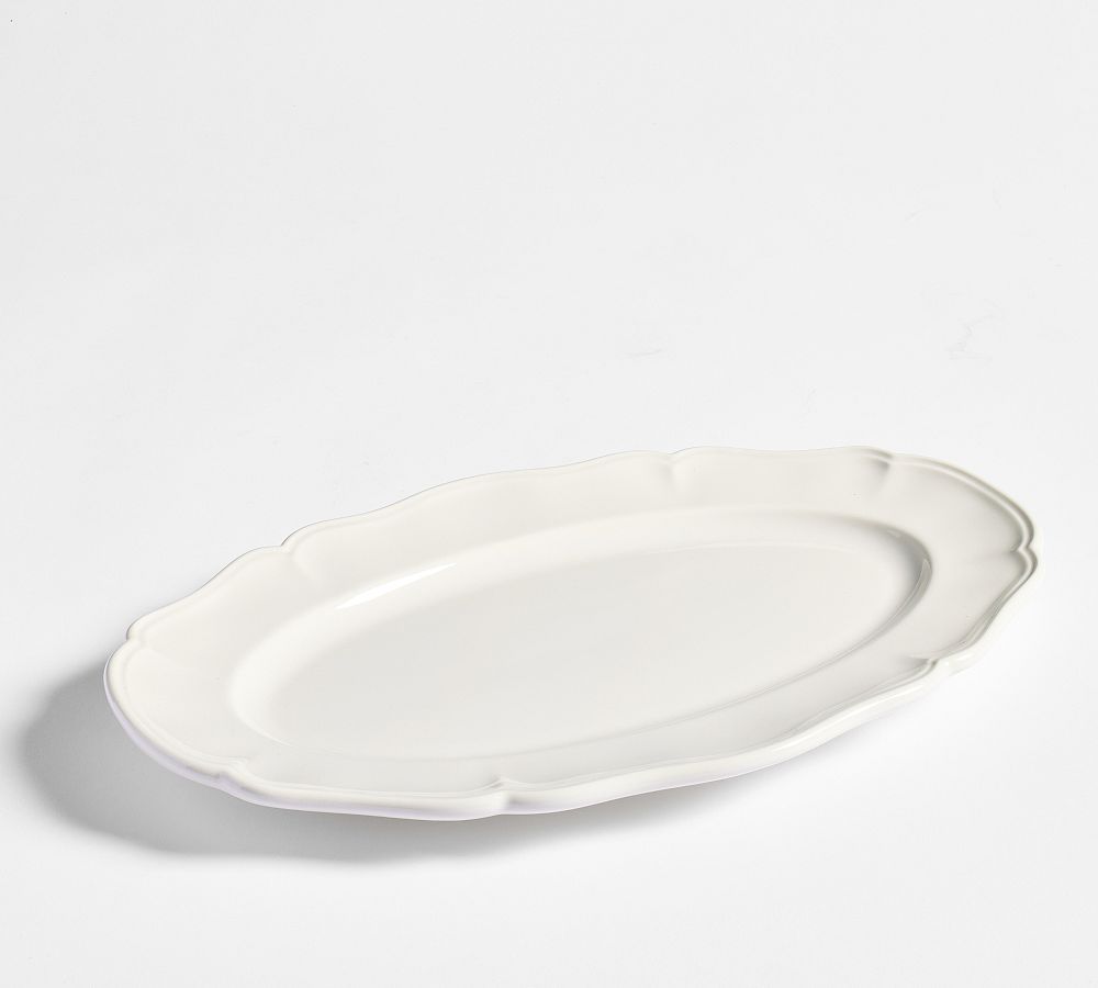 Heirloom Stoneware Oval Serving Platter | Pottery Barn (US)