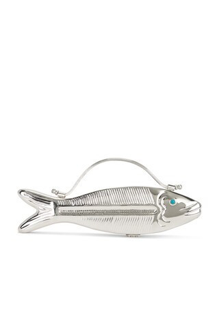 Vin. Fishy Top Handle Bag in Metallic Silver | FWRD 