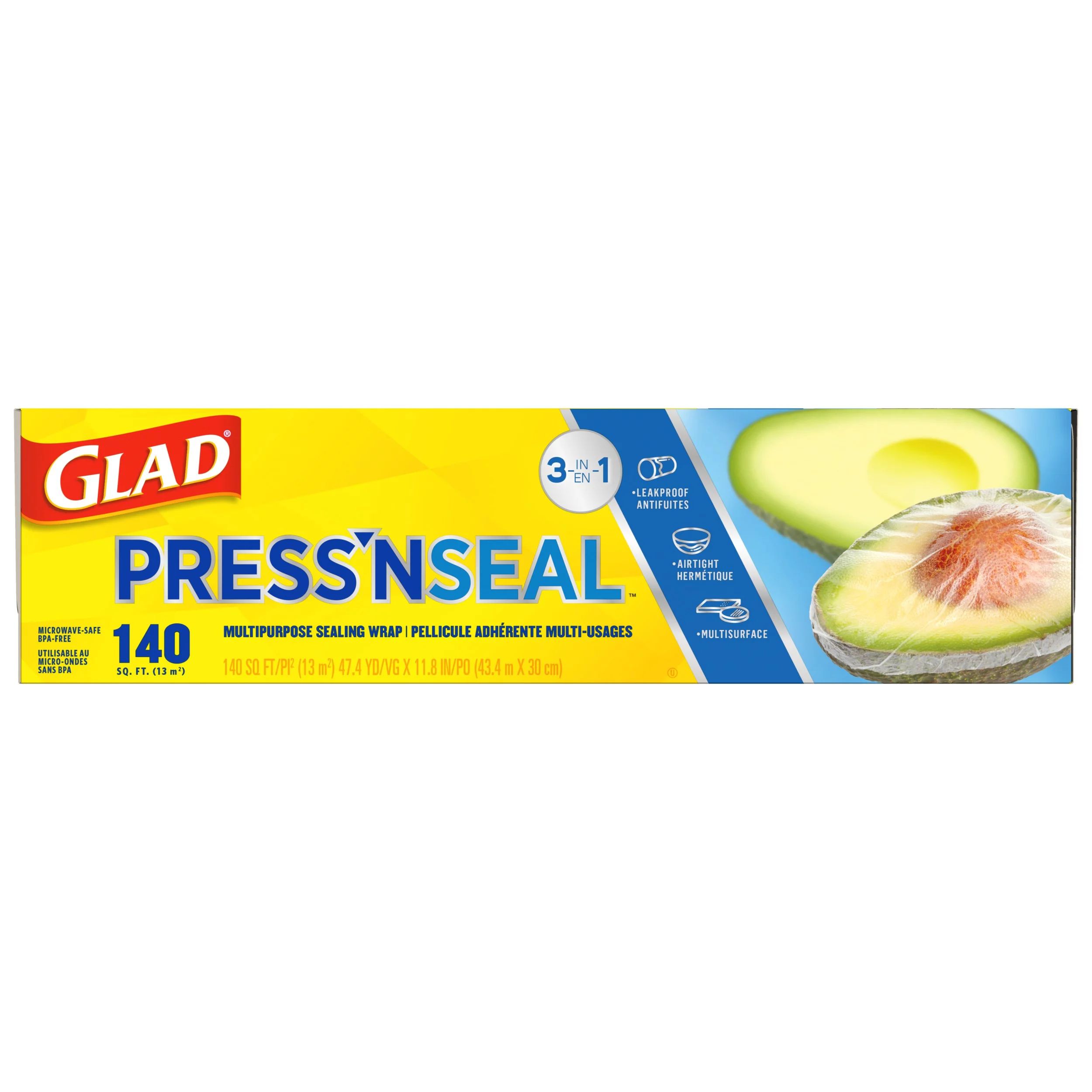 Glad Press'n Seal Plastic Food Wrap, 140 Square Feet | Walmart (US)