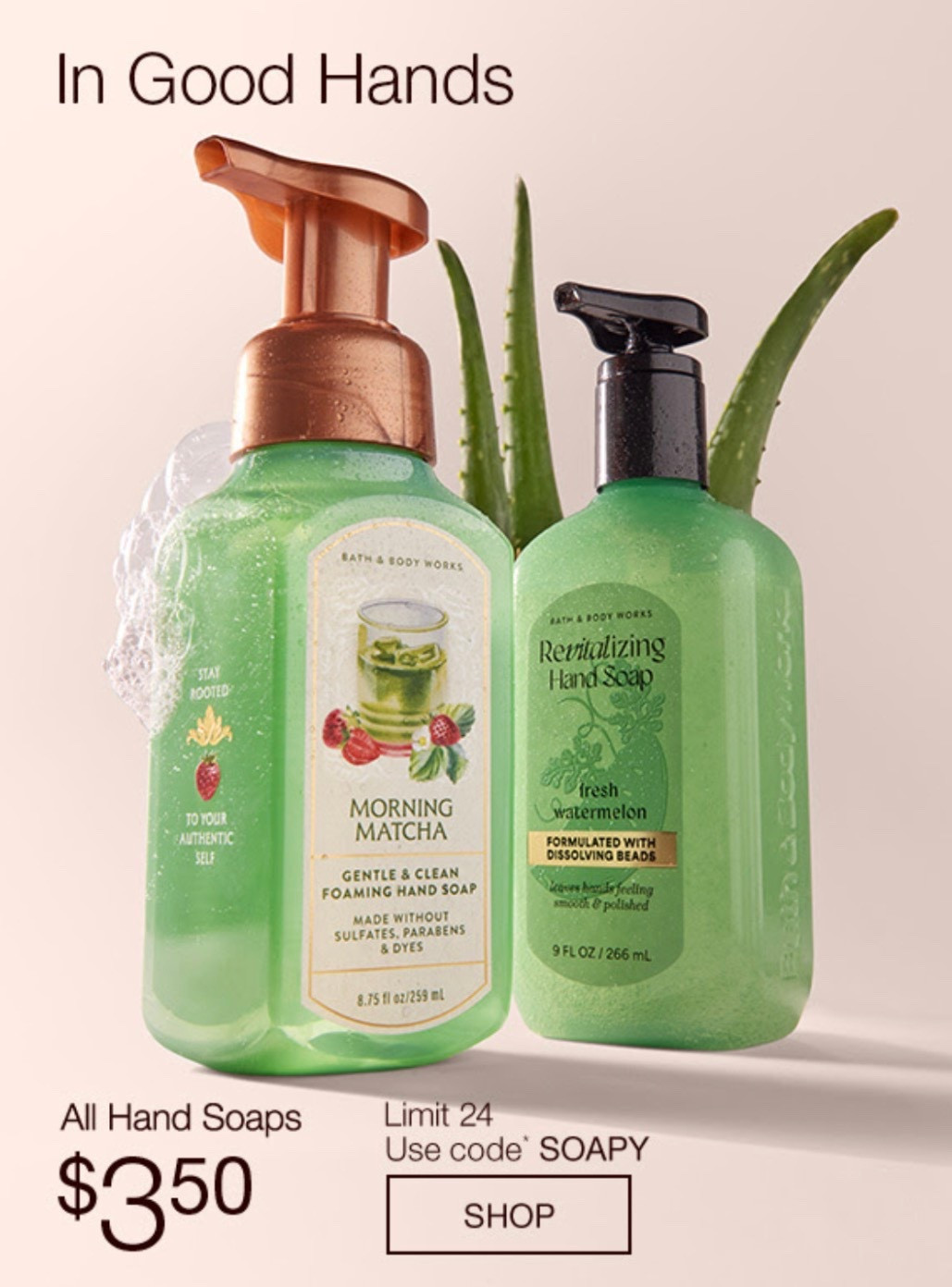 Bath & Body Works has their full lineup of Hand Soaps 🫧 on sale for only $3.50 today! Use code SOAPY for the full deal. Excellent time to stock up - so many amazing scents included! 💐

#LTKHome #LTKSaleAlert #LTKBeauty