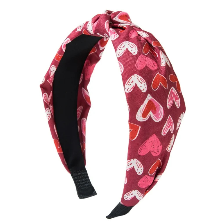 Awevudst Women Valentine's Day Headbands Wide Knotted Elastic Hair Bands | Walmart (US)