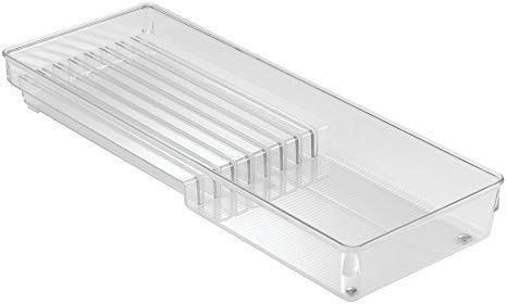 iDesign 50240 Cutlery Tray for Drawer, Plastic Kitchen Knives Organiser with 8 Compartments, Prac... | Amazon (UK)