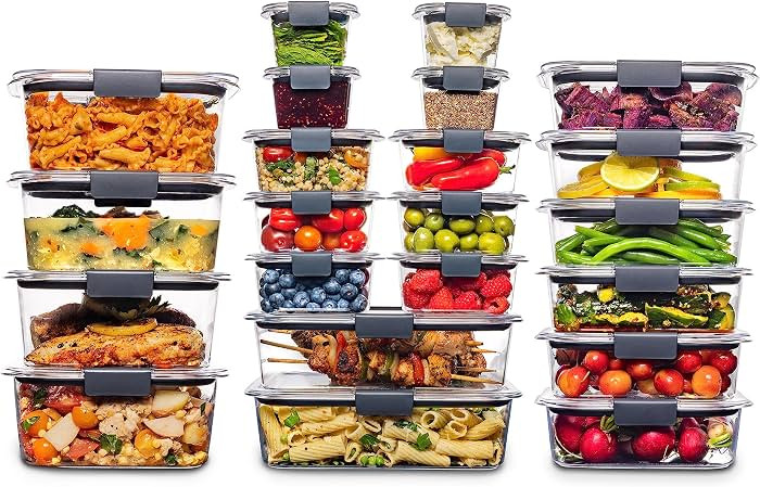Rubbermaid Brilliance BPA Free 44-Piece Food Storage Containers Set Airtight Leak-Proof with Lids... | Amazon (US)