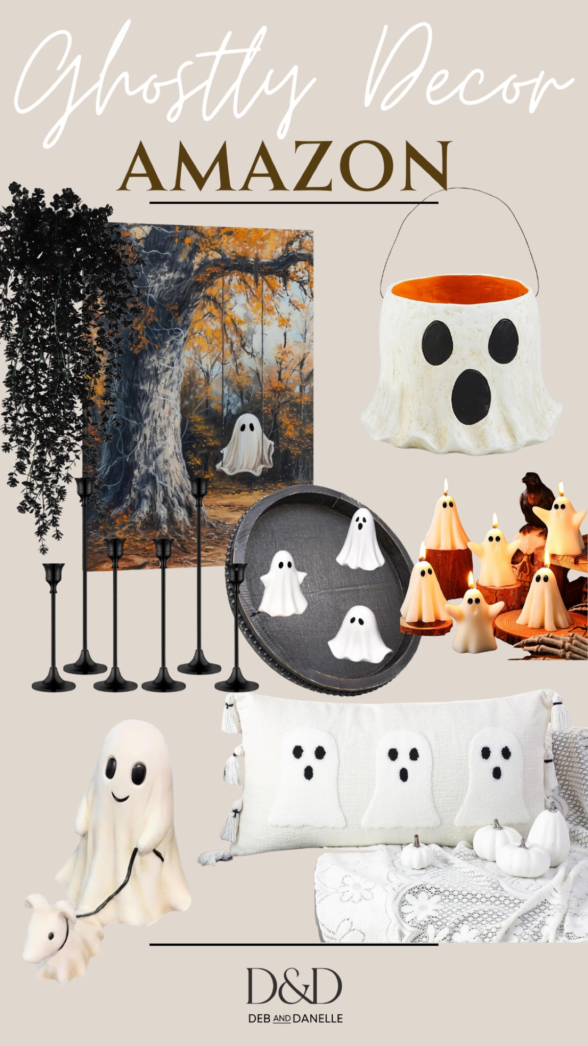 I don’t think I previously had any ghost decor in my home for Halloween, but this year I was inspired by this viral paper Mache ghost treat bucket. I really think the ghost walking the dog is going to be super popular as well. The white ghosts fit the color scheme in my home and they add a fun touch of personality. 

#LTKHome #LTKFindsUnder50 #LTKSeasonal
