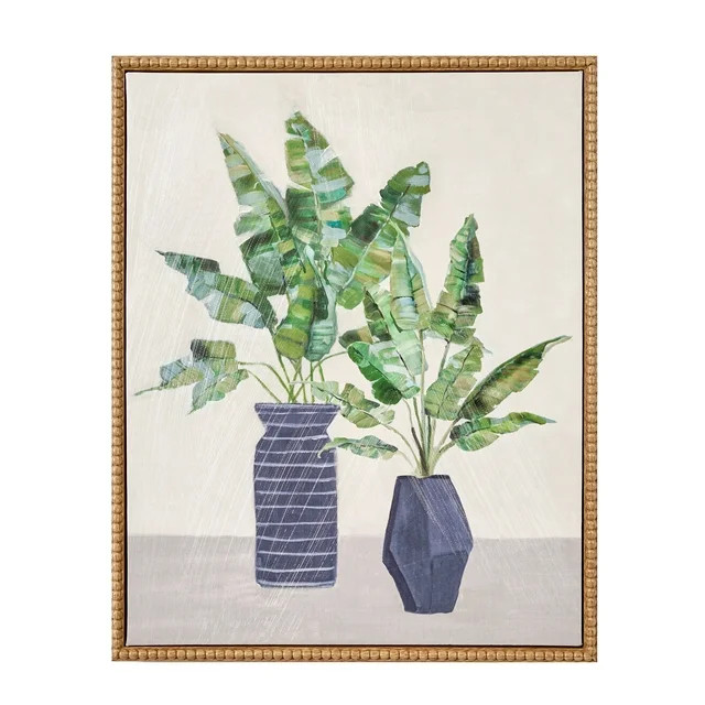 Crystal Art Gallery Vibrant Beautiful Banana Leaves Plant 16"x20" | Walmart (US)
