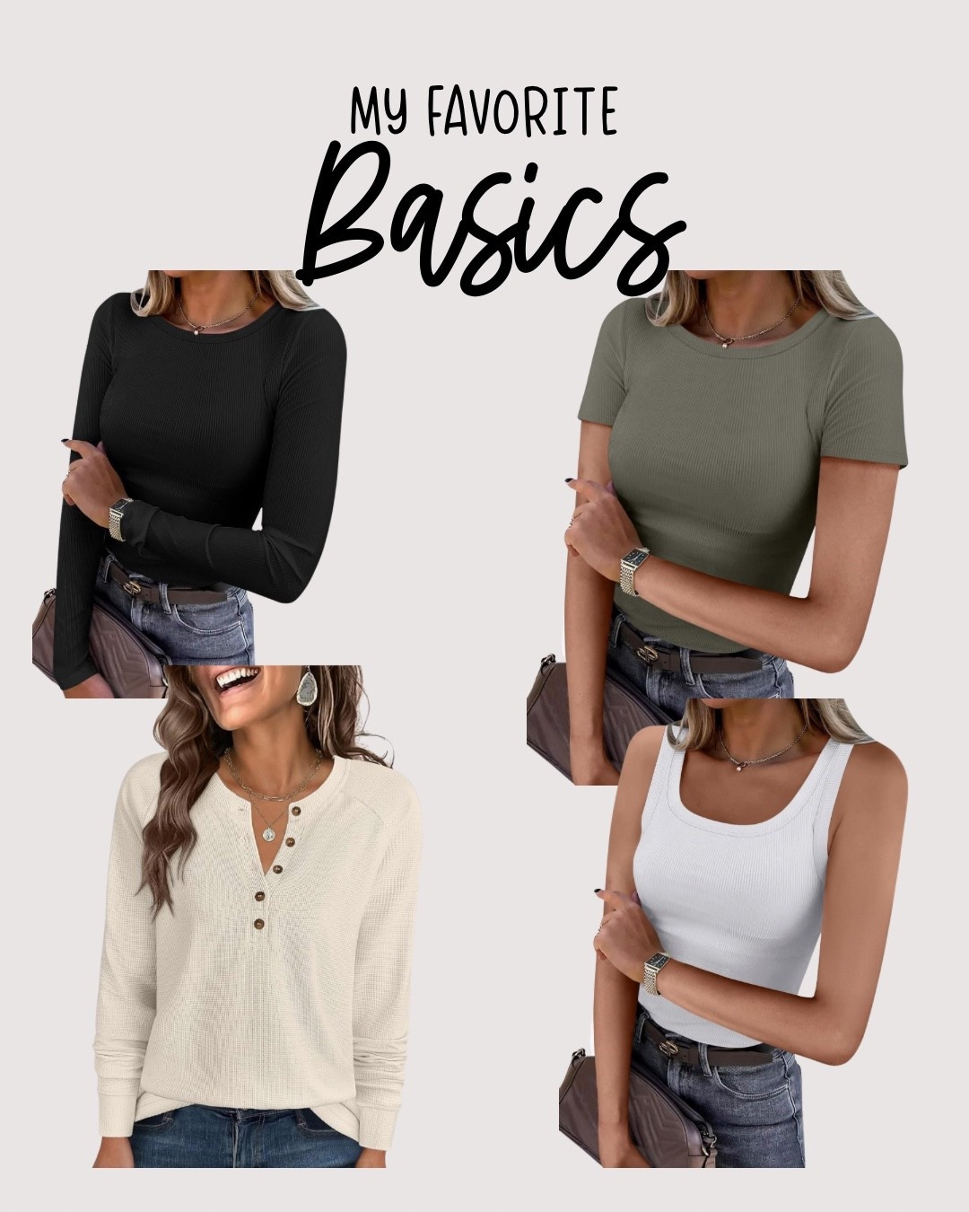 Honestly, you can’t go wrong with these basics! All the same brand and the quality is perfection. I have multiple colors in my capsule wardrobe.

Basics, mom outfits, capsule wardrobe, tank top, tshirt, shirts

#LTKootd #LTKmomlife