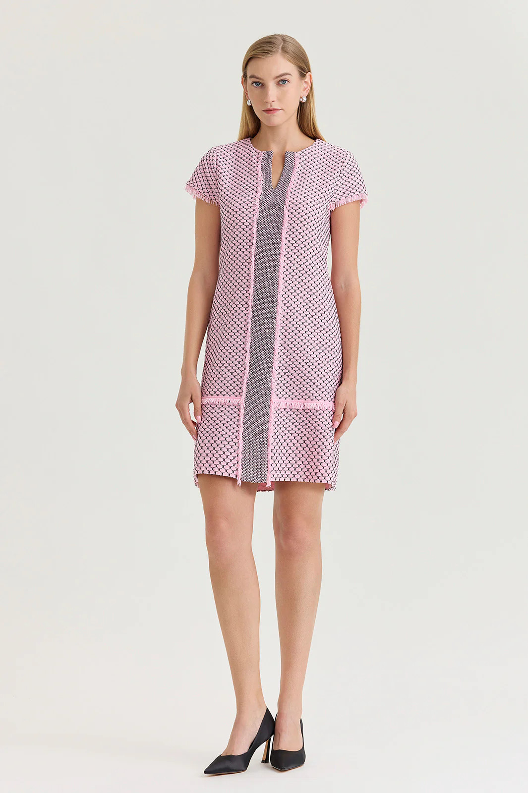 Family Savvy Shell Stitch Knit Sheath Dress | Ming Wang