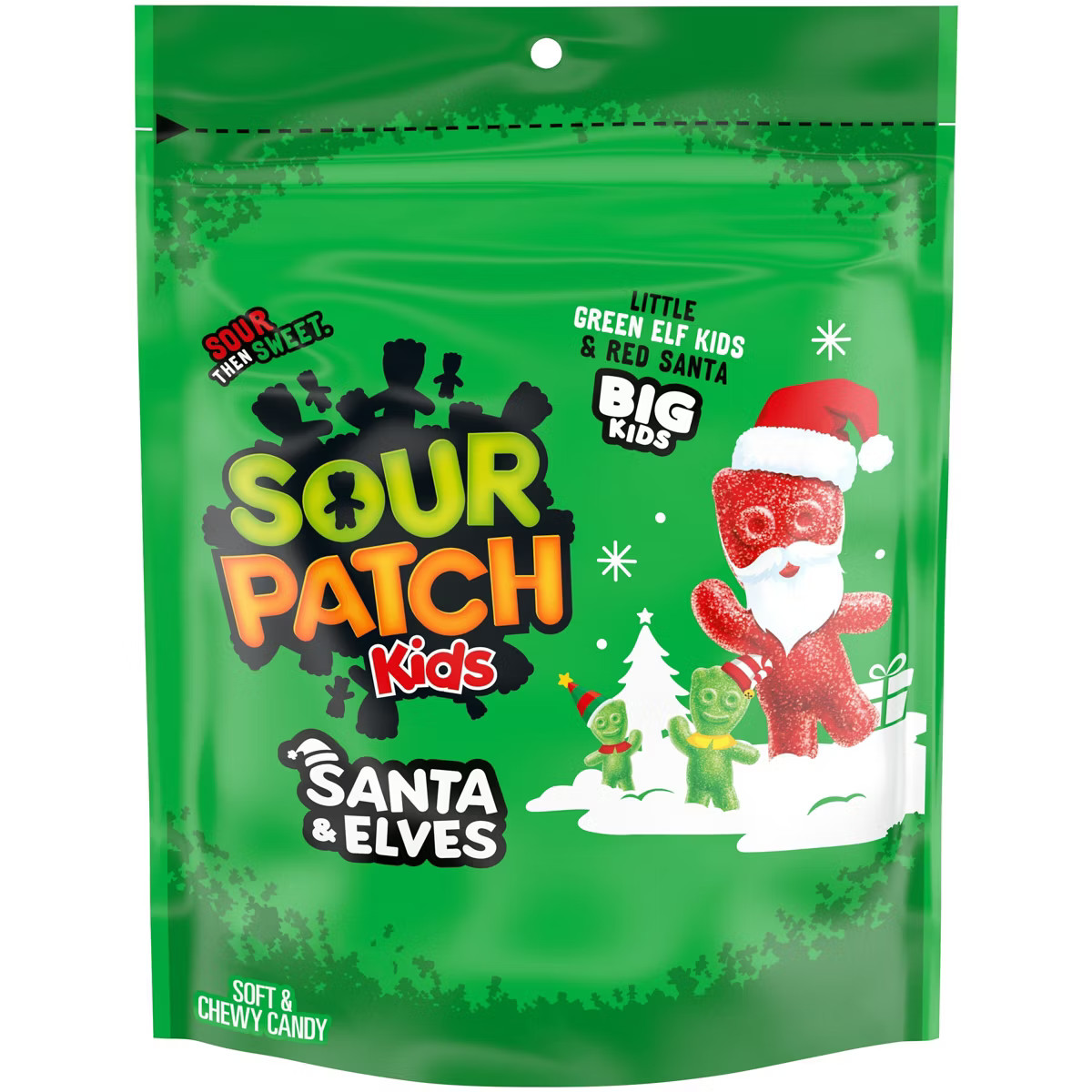 SOUR PATCH KIDS Santa and Elves Christmas Candy Bag Stocking Stuffers - 9.8oz | Target