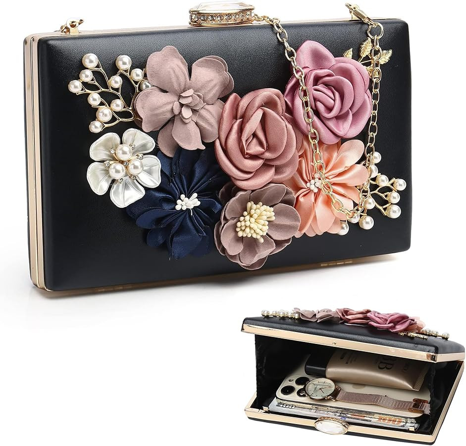 Clutch Purses for Women, Evening Clutch Clutch Purses for Women Formal, Banquet Bag with Floral D... | Amazon (US)