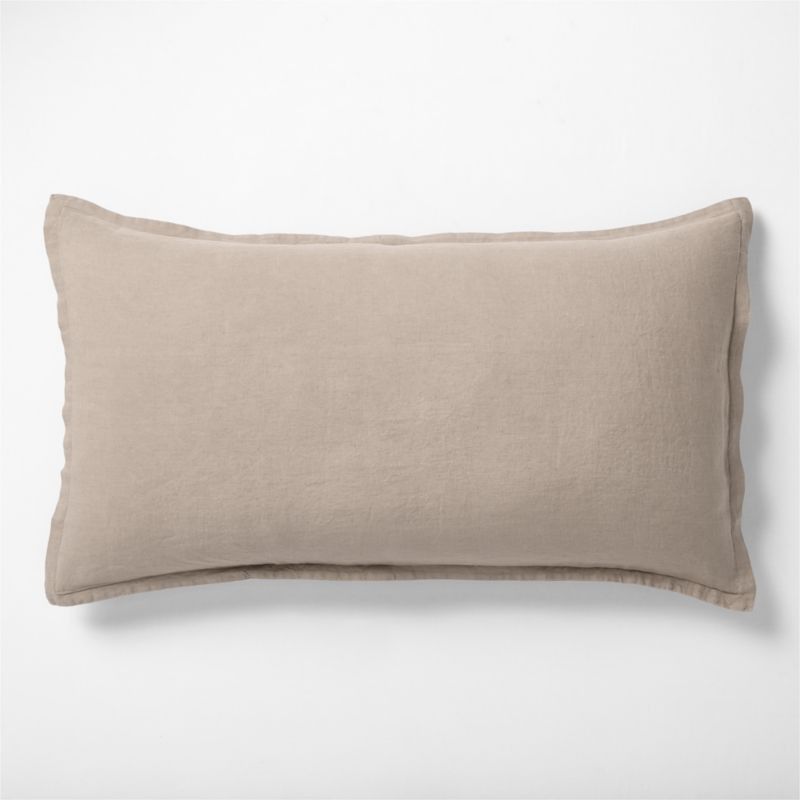 Aire Natural EUROPEAN FLAX -Certified Linen Clay Taupe King Bed Pillow Sham + Reviews | Crate & B... | Crate & Barrel