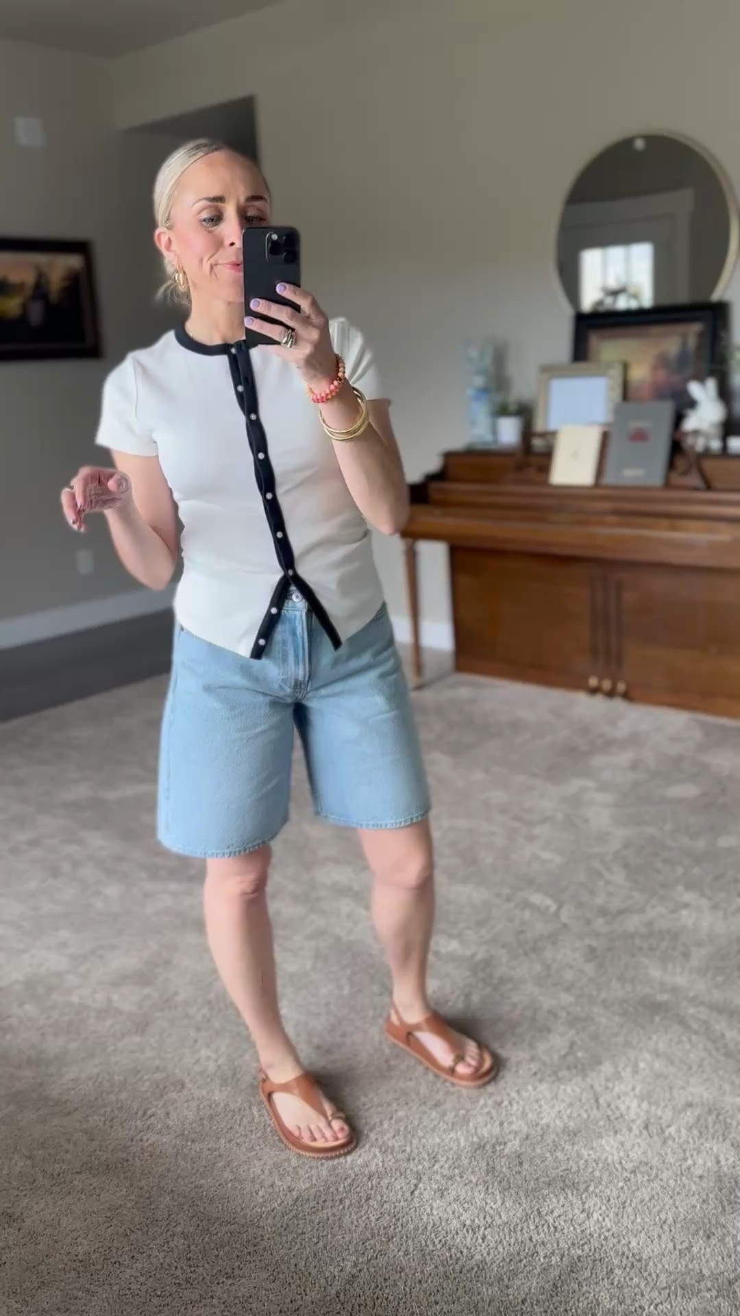 In love with this whole outfit! Top and shorts are both Abercrombie and true to size.  

Shoes are to die for!

#LTKFindsUnder100 #LTKSeasonal #LTKStyleTip