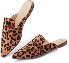 BISON SPIRIT Mules for Women Flats Pointed Toe Slip On Slides Loafer Shoes | Amazon (US)