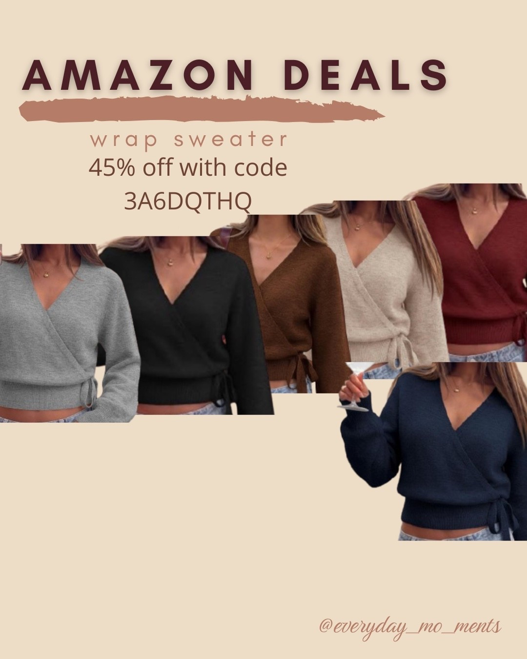 $14 ends 8/26
Amazon fashion
Amazon deals
Wrap sweater

#LTKSaleAlert