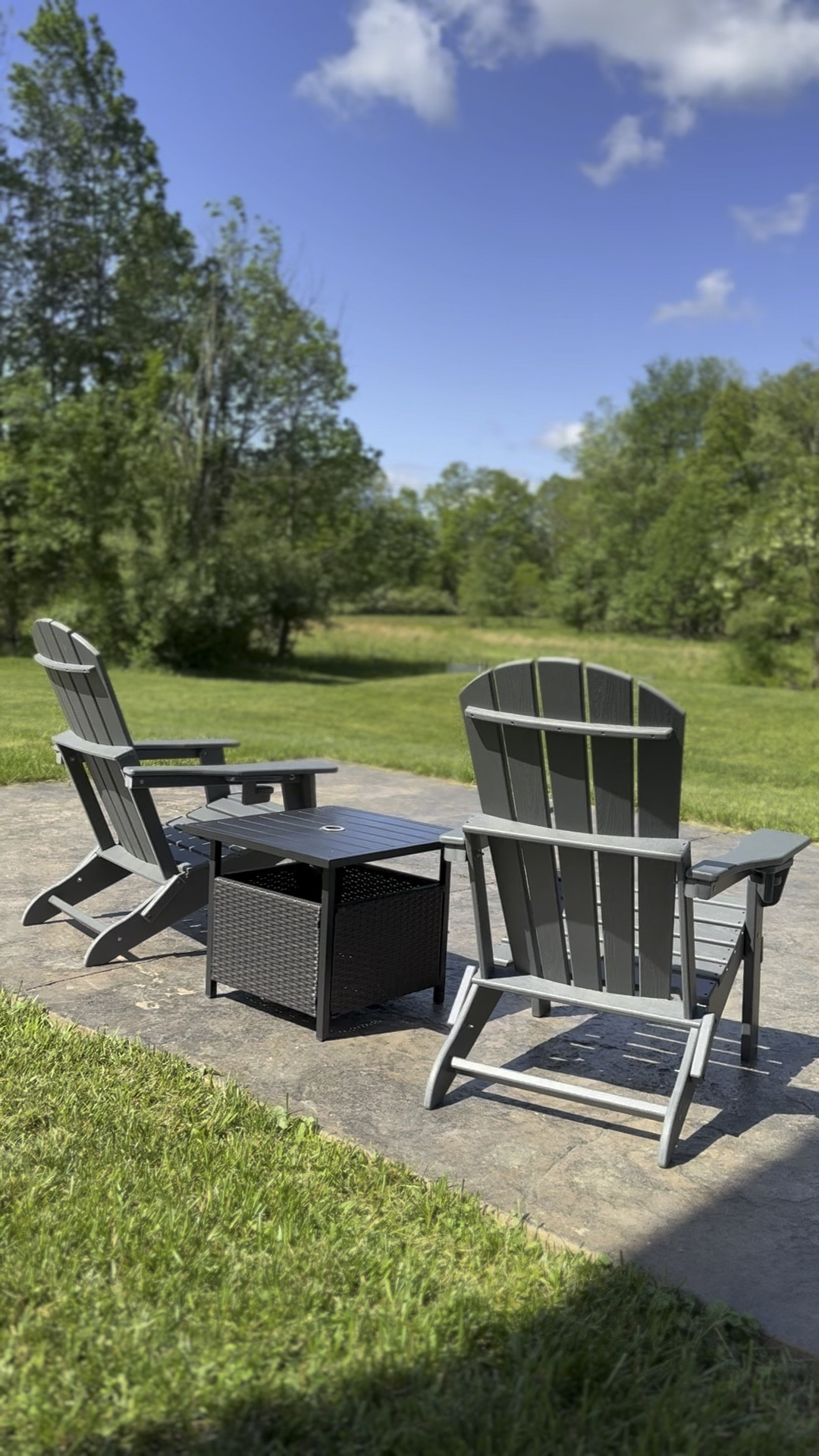 Folding Adirondack chairs, two pack! Wooden textured with cup holder and they are foldable! Heavy, all weather chairs! Amazon finds. Summer finds. Outdoor furniture. Amazon summer. Summer finds. Amazon summer finds. 

#LTKSeasonal #LTKStyleTip #LTKHome