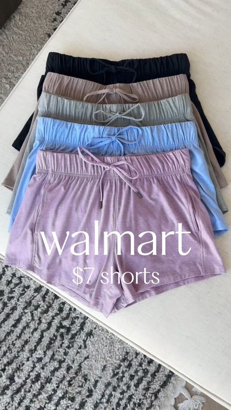 Walmart must have! The softest shorts!! They are buttery soft and perfect for lounging at home or wearing over a swimsuit, or running errands! 
I wear a sz small

#LTKFindsUnder50 #LTKOver40 #LTKU