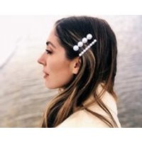 Pearl Row Hair Pin, Pearl Bobby Pin, Pearl Hair Barrette | Etsy (US)