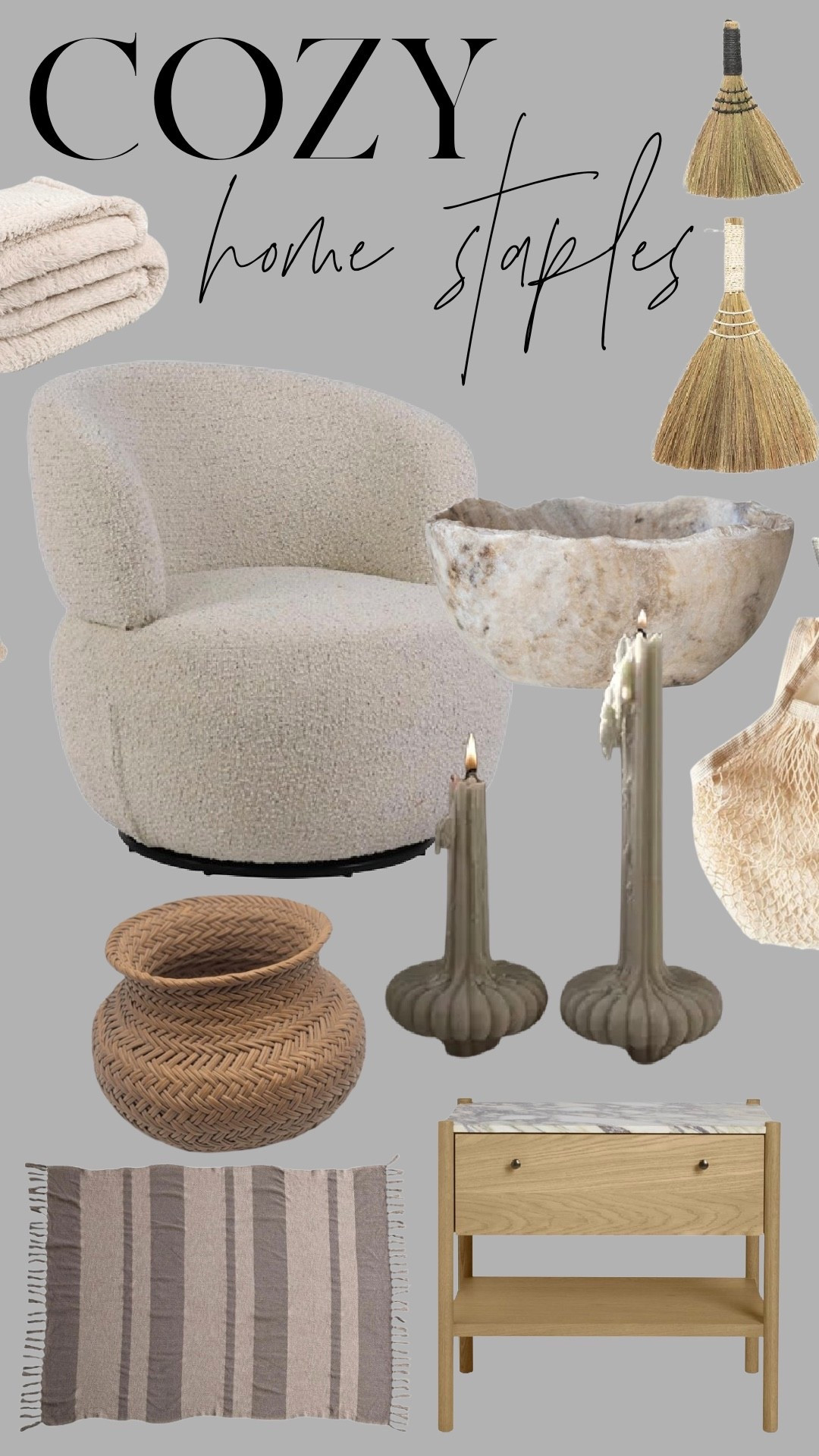 Cozy home staples I reach for over and over. Soft textures, natural materials, warm woods, and those little details that instantly make a space feel lived-in and inviting. Linking everything here so you can recreate the same neutral, layered look in your own home.

#LTKhome #LTKfinds #LTKunder100 #neutraldecor #cozyhome #homestyling #modernrustic #interiorinspo

#LTKHome #LTKFindsUnder100 #LTKSaleAlert