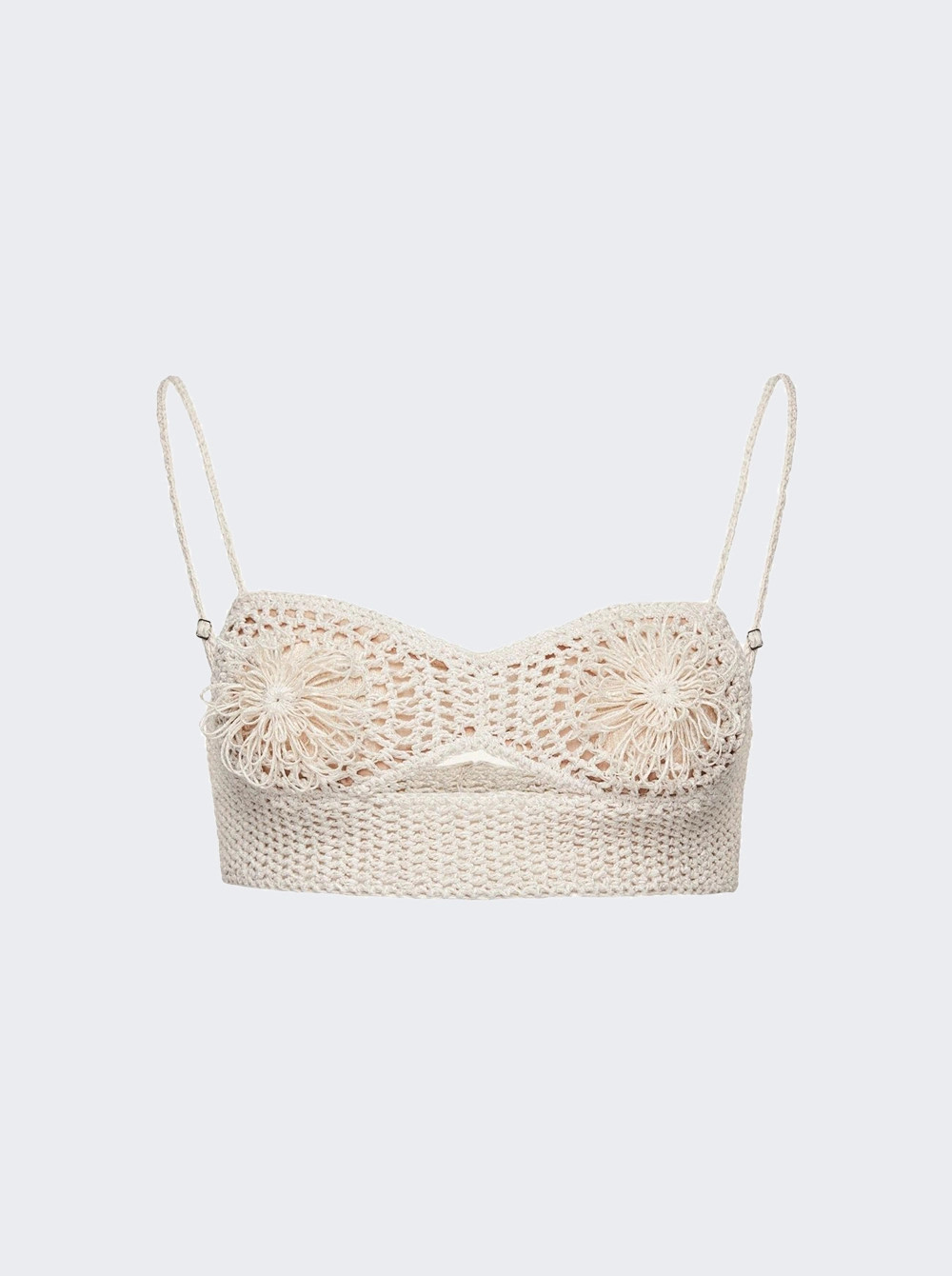 Flower Cup Crochet Top Cream  | The Webster | The Webster
